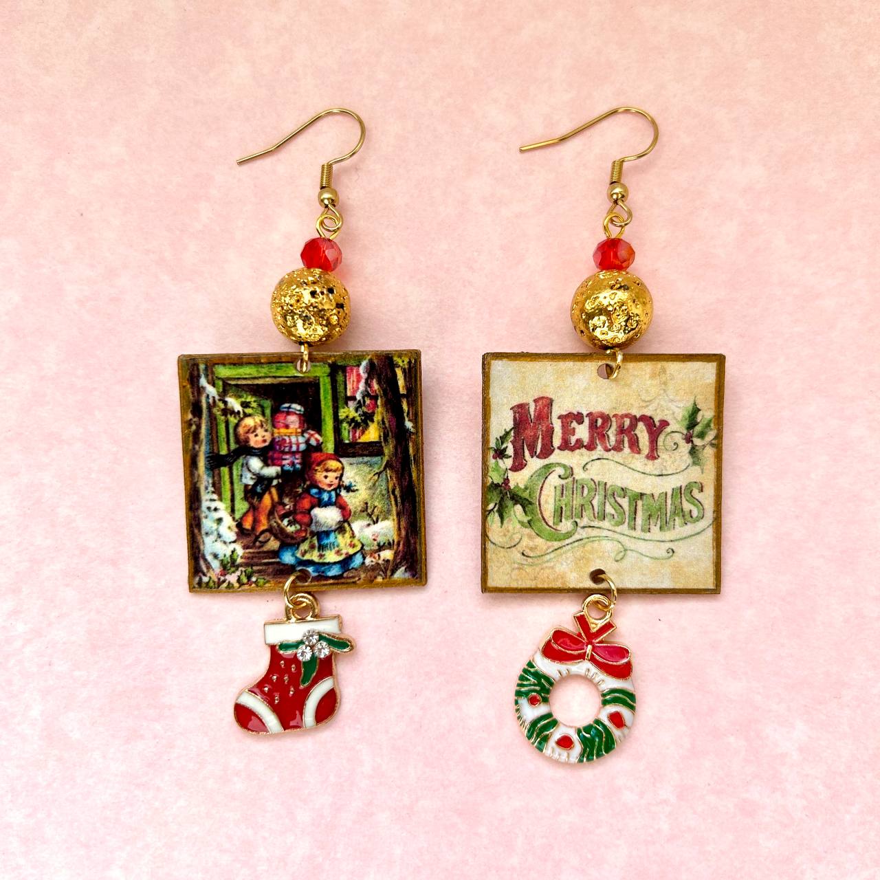 Orecchini "NATALE VINTAGE GOLD"