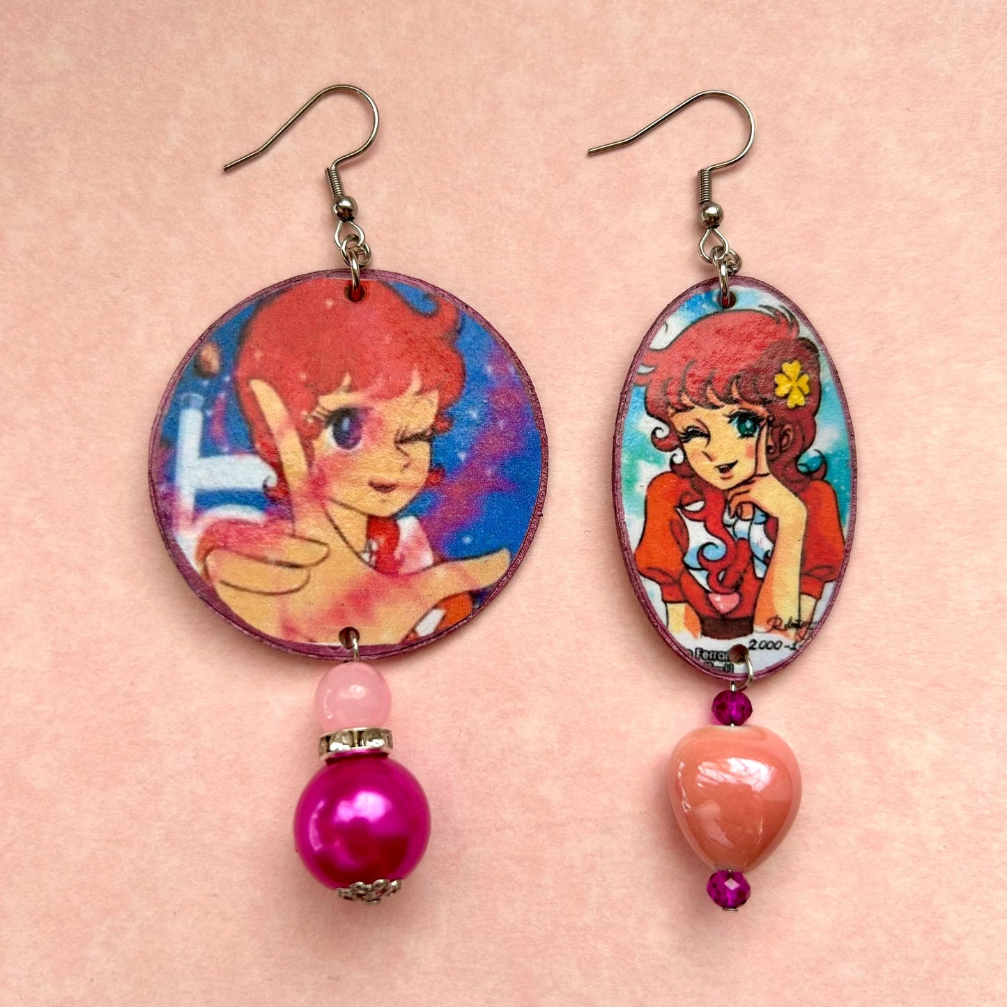Orecchini anime vintage Bia cartoni animati anni 80