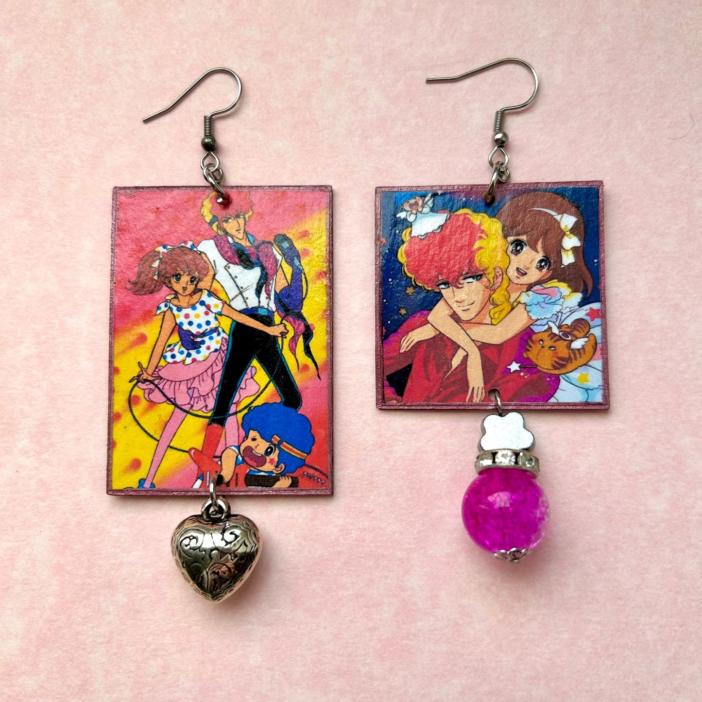 Orecchini anime kiss me licia vintage anni 80