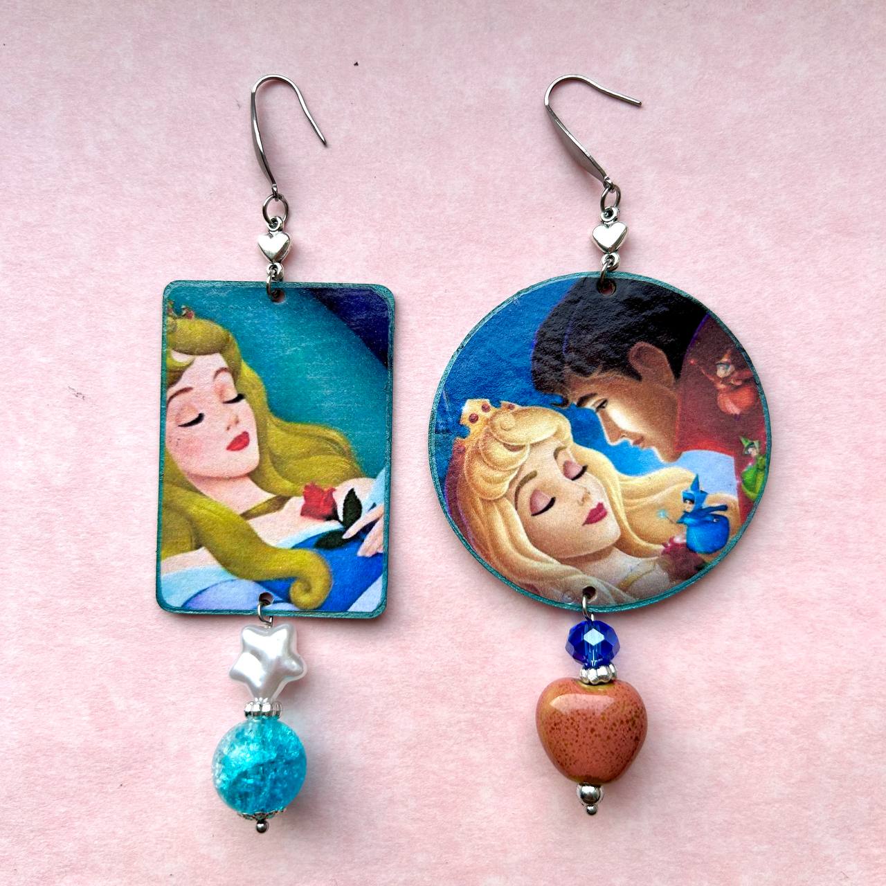 Orecchini anime Disney La bella addormentata artigianali