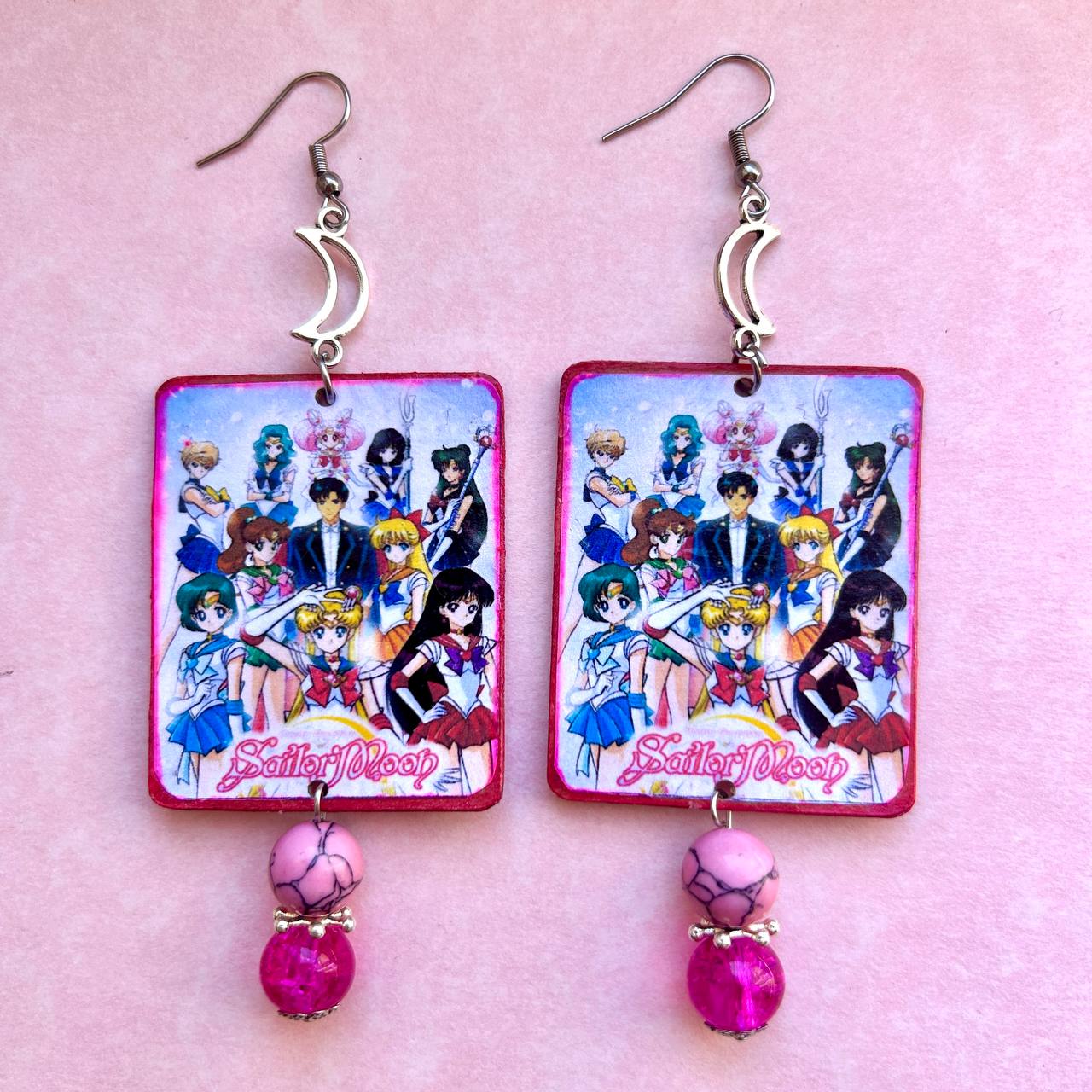 Orecchini anime Sailor Moon pink anni 90