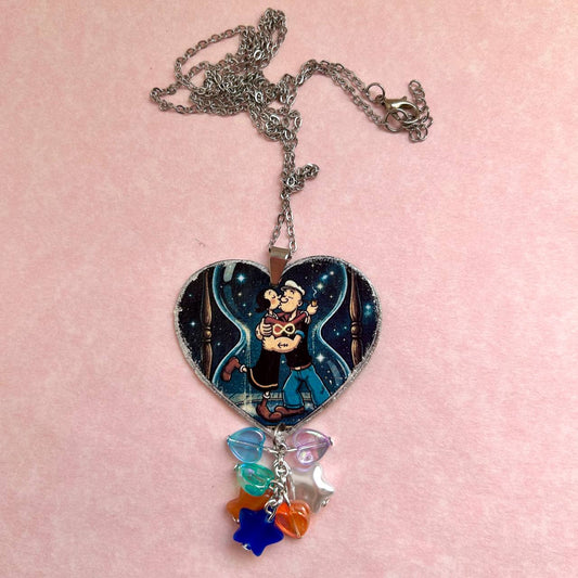Collana Popeye Braccio di Ferro Olivia anime anni 80