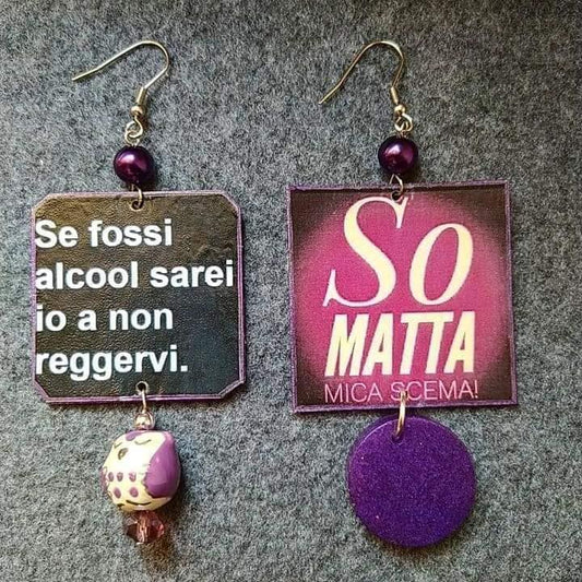 Orecchini "ALCOOL" - Mony's Bijoux