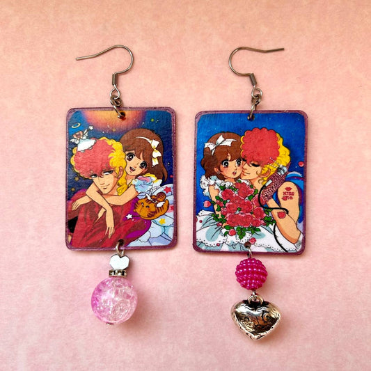 Orecchini anime Kiss me Licia Mirko anni 80