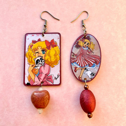 Orecchini anime Candy Candy e Klin anni 80