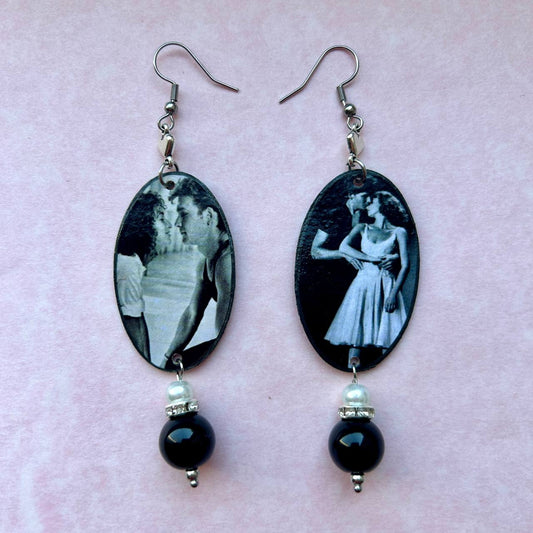 Orecchini film Dirty Dancing silver anni 80