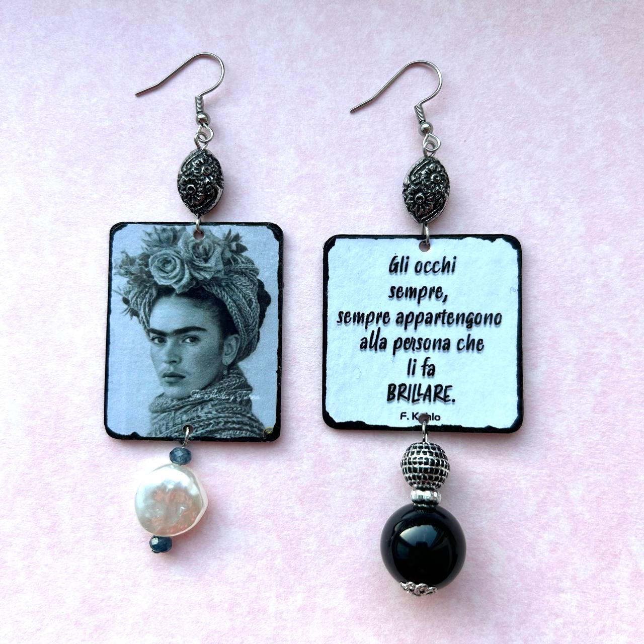Orecchini Frida Kahlo argento artigianali