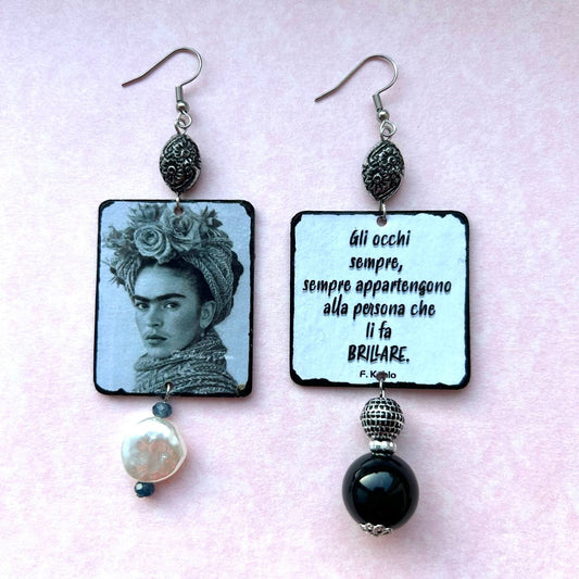 Orecchini Frida Kahlo argento artigianali