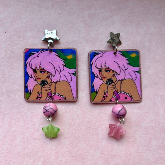 Orecchini anime Jem e le Holograms anni 80
