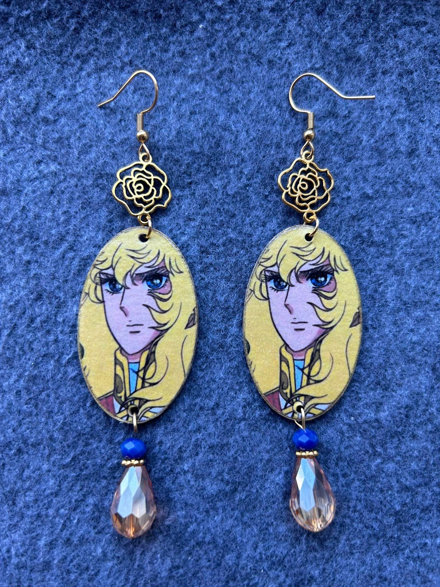 Orecchini anime Lady Oscar gold anni 80