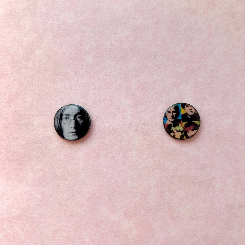 Orecchini lobo mini Jhon Lennon the Beatles artigianali