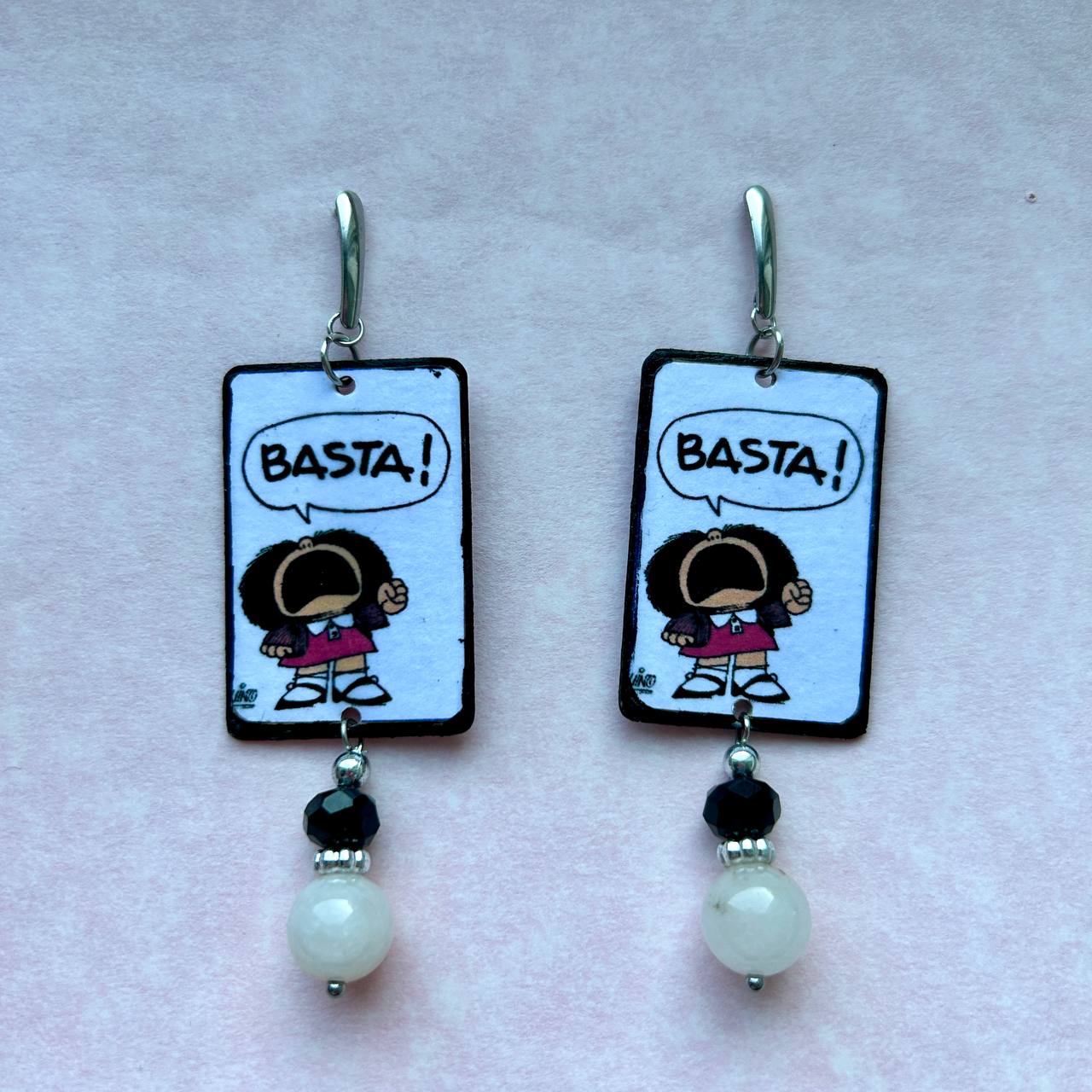 Orecchini fumetti Mafalda anni 80