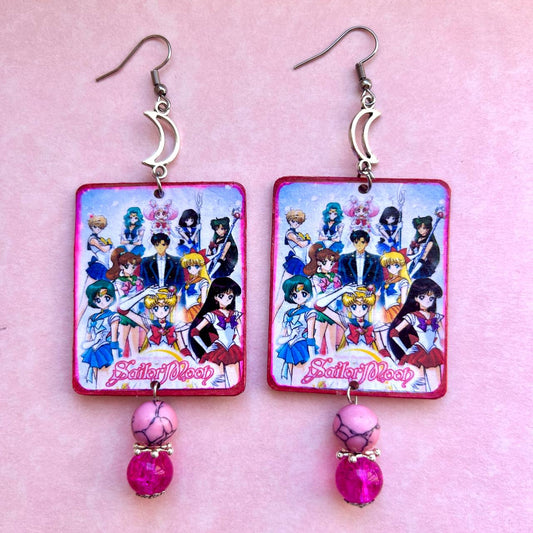 Orecchini anime Sailor Moon pink anni 90