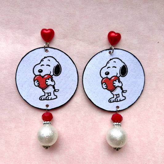 Orecchini snoopy artigianali