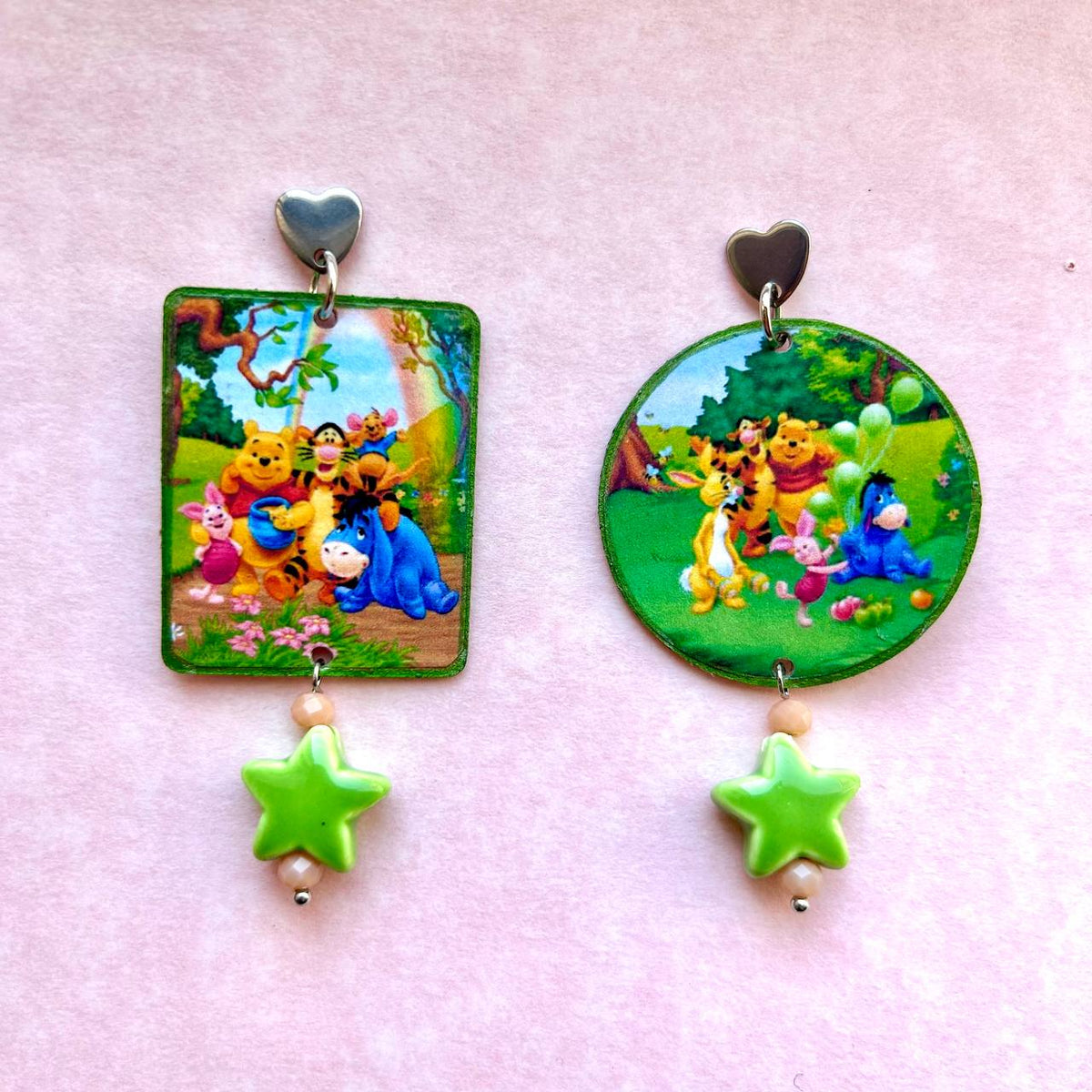 Orecchini cartoni animati Whinnie the Pooh vintage